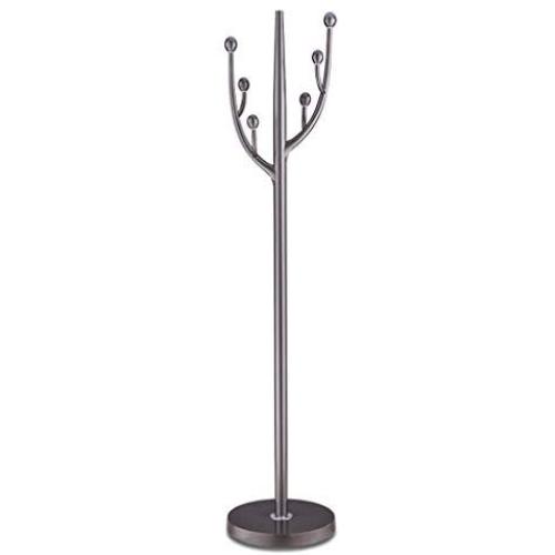 Floor Hanger Leqi Fashion Coat Rack Hanger Floor Tree Clothes Rack Floor Hangers Bedroom Simple Modern Silver Multifunctional Coat Rack (Color : Gray)