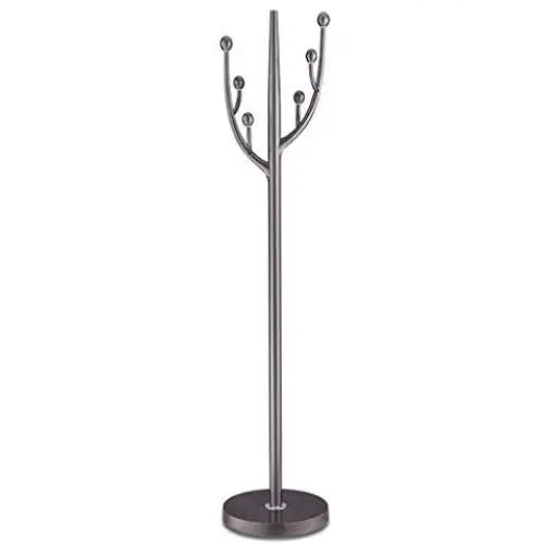 Floor Hanger Leqi Fashion Coat Rack Hanger Floor Tree Clothes Rack Floor Hangers Bedroom Simple Modern Silver Multifunctional Coat Rack (Color : Gray)