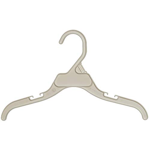 Mainetti 496 White All Plastic Hangers With Notches For Straps, Great For Shirts/Tops/Dresses, 12-Inch (Value Pack Of 500)