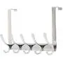 Dseap Over The Door Hook Hanger, Heavy Duty Over The Door Towel Rack Coat Rack for Clothes Hat Towel, Chromed
