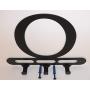 Capital Letter O Monogram Wall Hook Hanger. Satin Black. Solid Steel. Screws Included.