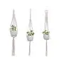 Flosky 3pcs/Set Macrame Plant Hanger Hanging Basket Flowerpot Holder Lifting Rope Home Flosky 3pcs/Set Macrame Plant Hanger Hanging Basket Flowerpot Holder Lifting Rope Home