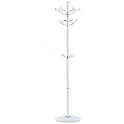 Qfgis Rotate Aluminum Alloy Coat Racks Bedroom Creative Metal Landing Indoor Clothes Shelves Fashion Hangers Furniture (Color : White)