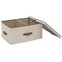 STORAGE MANIAC 65L Jumbo Closet Storage Organizer Boxes 2-Compartment Foldable Bins with Removable Dividers, Natural STORAGE MANIAC 65L Jumbo Closet Storage Organizer Boxes 2-Compartment Foldable Bins with Removable Dividers, Natural