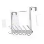 Over The Door Hook with 6 Hooks, Stainless Steel Heavy Duty Door Hanger for Door Clothes Hanger for Living Room Cloakroom Bathroom, Hanging Towel Rack Organizer, Easy Install Space Saving (Silver) Over The Door Hook with 6 Hooks, Stainless Steel Heavy Duty Door Hanger for Door Clothes Hanger for Living Room Cloakroom Bathroom, Hanging Towel Rack Organizer, Easy Install Space Saving (Silver)