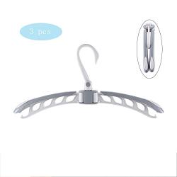 HJYPYJ Magic Hanger,Portable Multifunction Folding Hangers,Adjustable Plastic Hanger,Space-Saving Organizer Hangers, Non-Slip/Gray / 522mm