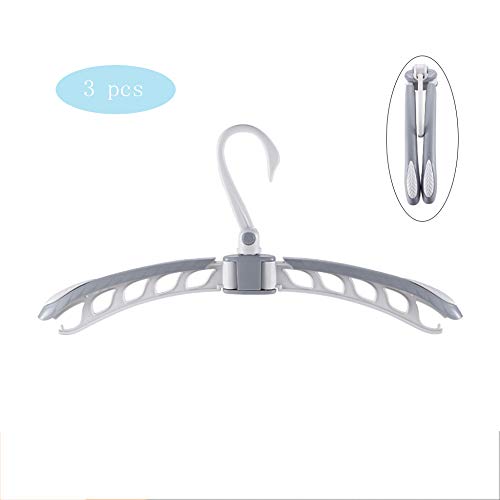 HJYPYJ Magic Hanger,Portable Multifunction Folding Hangers,Adjustable Plastic Hanger,Space-Saving Organizer Hangers, Non-Slip/Gray / 522mm