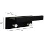 Wall Mounted Shelf Coat Hooks - Entryway Shelf with Hooks,2 Hooks 9 inches,Hanging Book Shelves with Hat Racks Wall Storage Shelf with Hooks Hanging Shelf with Holder for Bedroom, Kitchen, Bathroom