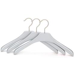 5pcs 40cm Adults Wooden Clothes Hanger,Clothing Store Widened Thick Top Grade Real Wooden Hange