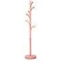Y.H.Valuable Coat Racks Simple Floor Coat Rack Vertical Metal Hanger Bedroom Living Room Clothes Rack Simple Warm Pink Floor Hanger Entryway Furniture