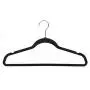 Michael Graves Design Ultra-Thin Non-Slip Velvet Clothing Hangers, Flocked & Durable, Closet Space Saving, for Garments, Suits, Dresses, Pants, Shirts, Coats, 25 Pack (Black)