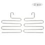 HJYPYJ Magic Hanger,Type s Multi-Layer Storage Magical Hangers,Stainless Steel Multifunction Trouser Hangers,Space-Saving Organizer Hangers, Not Easily Deformed/Silver / 2 pcs