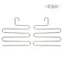 HJYPYJ Magic Hanger,Type s Multi-Layer Storage Magical Hangers,Stainless Steel Multifunction Trouser Hangers,Space-Saving Organizer Hangers, Not Easily Deformed/Silver / 2 pcs