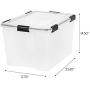 IRIS USA, Inc. UCB-LDD WEATHERTIGHT Storage Box, 74 Quart