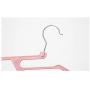 SAASNY Standard Hangers Plastic Hangers,Premium S-Shaped Pp Plastic Clothes Hangers,Set of 25,Space-Saving Clothes Hangers,Non-Slip,for Jackets,Shirts,Dresses,Scarves(Pink) for Drying and Storage