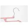 SAASNY Standard Hangers Plastic Hangers,Premium S-Shaped Pp Plastic Clothes Hangers,Set of 25,Space-Saving Clothes Hangers,Non-Slip,for Jackets,Shirts,Dresses,Scarves(Pink) for Drying and Storage