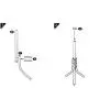 DUIHIDD Clothes Hangers Coat Rack Aluminum Stand-up Hanger for Bedroom Living Room Cloakroom 40cm × 172cm (Color : White)