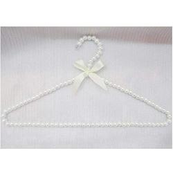 5pcs Pearl Plastic Adult Hanger Clothes Rack Coat Sweater Dress Hangers White Bowknot Hangers Accessories