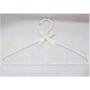 5pcs Pearl Plastic Adult Hanger Clothes Rack Coat Sweater Dress Hangers White Bowknot Hangers Accessories