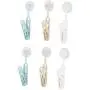 uxcell Plastic Home Suction Cup Clothes Socks Airing Clip Clamp Clothespins Hanger 6pcs