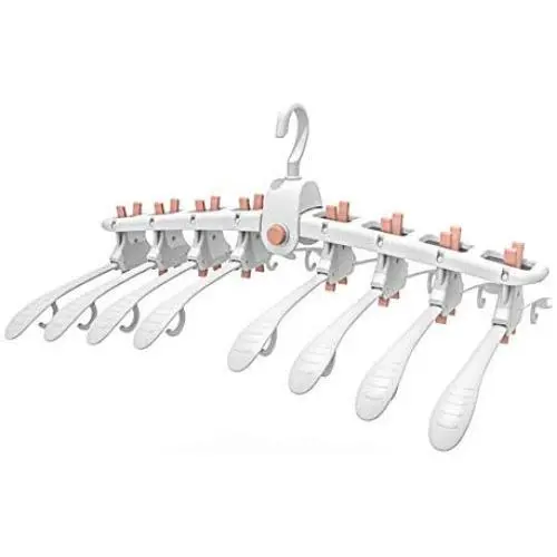 EvaroFly Multipurpose Folding Hanger, Storage Save Space Clothes Hanger, Household Travel -red 56x42x28cm