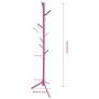 Garwarm 8-Hooks Creative Simplicity Solid Wood Floor Finish Entryway Standing Coat Rack Hall Tree Hat Hanger Holder with Tripod Base for Jacket Clothes Scarves Purse