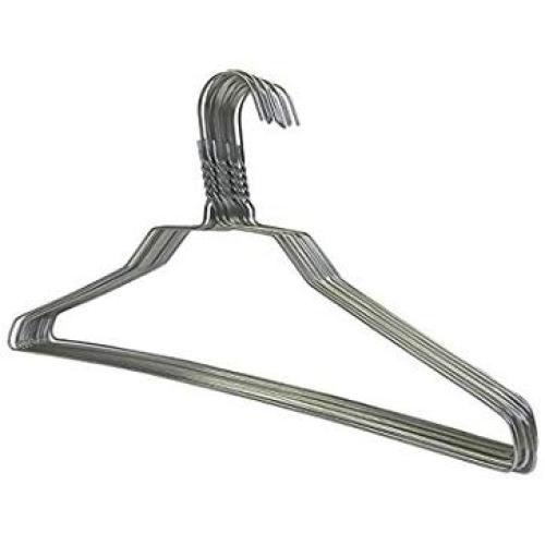 THE UM24 10 Pack Steel Metal Wire Hangers Adult Coat Clothes Hangers - 13 Gage Thickness Silver Color Galvanized Metal Wire Hanger THE UM24 10 Pack Steel Metal Wire Hangers Adult Coat Clothes Hangers - 13 Gage Thickness Silver Color Galvanized Metal Wire Hanger