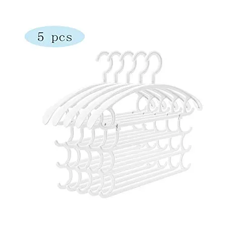 HJYPYJ Magic Hanger,360?? Rotate Multifunction Magical Hangers,Pp Detachable Trouser Hangers,Space-Saving Organizer Hangers, Vertical Suspension/White / 5 pcs HJYPYJ Magic Hanger,360?? Rotate Multifunction Magical Hangers,Pp Detachable Trouser Hangers,Space-Saving Organizer Hangers, Vertical Suspension/White / 5 pcs