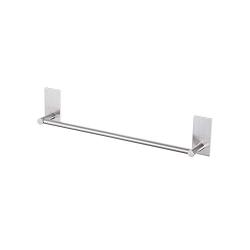 LuckIn 12 Inch Towel Bar Self Adhesive Towel Rod, Stick on Wall Hand Towel Hanger Brushed Nickel, Stainless Steel Single Towel Holder Door No Drill Hanging for Bathroom and Kitchen, TR0012SA