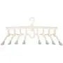 Yosooo Folding Clothes Hangers Socks and Underwear Hanger Portable Magic Drying Rack Rotate Drying Rack for Wardrobe(Blue)