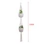 Flosky 3pcs/Set Macrame Plant Hanger Hanging Basket Flowerpot Holder Cotton Rope Home