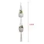 Flosky 3pcs/Set Macrame Plant Hanger Hanging Basket Flowerpot Holder Cotton Rope Home
