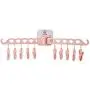 5pcs Random Color 12 Clips Foldable Clothes Hanger Laundry Wall Mounted Drying Rack Holder for Bra Socks Underware Clothes Storage Hook