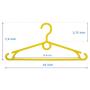 Premium Quality Ultra Slim Stylish Standard Plastic Clothes Hangers - 360 Swivel Hook - Strong Durable - Super Space Saving - Perfect for Shirts Pants Suits Dresses - Set of 20 - Yellow