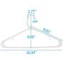 ZENY 100-Pack White Plastic Hangers for Clothes Space Saving Clothing Hangers, Long Lasting Clothes Hangers