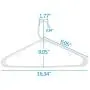 Saturnpower 100 Standard White Plastic Hangers, Long Lasting Plastic Tubular Clothes Hangers Space Saving Clothing Hangers