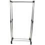 Cypress Shop Double Rail Bar Rack Garment Shelf Clothing Shelf Hanging Cloth Hanger Adjustable Heavy Duty Rolling Cart Room Saving Space Household Home Furniture