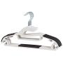 50pcs Durable Slim Heavy Duty Non Slip Coat Clothes Hook Hangers Plastic Hangers(Black)