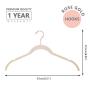 MIZGI Premium Velvet Shirt Hangers (Pack of 50) - Non Slip Felt Dress Hangers Ivory - Copper/Rose Gold Hooks,Space Saving Clothes Hangers (Ivory)