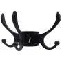 CERRXIAN Flexible Swivel Hook Wall Mounted Hanger Towel Clothes Hat Coat Bag European Style Vintage Multi Triple Hook for Bath Kitchen Garage Bedroom (Black)
