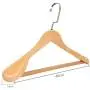 CHAONAO Extra Wide Shoulder Wood Hangers Non Slip Durable Suit Hanger for Coat Jacket Pants and Dress Clothes,50pcs,40x5.5cm