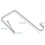 Anytin Over The Door Hook Adjustable 4 Pack Fitting The Doors from 1.38 inch to 1.77 inch Thick in Width - Sturdy Metal Over Door Hanger for Hanging Clothes, Towels, Coats