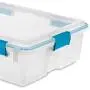Sterilite 37 Qt Thin Gasket Boxes Clear Storage Bin Containers, 12-Pack | 19314304