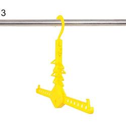 Portable Folding Clothes Hanger Travel Magic Drying Rack Organizer Clothing Hook - Yellow GlobalDeal