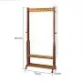 ZHEN GUO Bamboo Garment Rack Coat Tree Free Standing, Hallway Coat and Shoe Rack On Wheels with 2 Tier Storage Shelves, Clothes Hanger Hat Holder for Home and Office (Size : 70cm) ZHEN GUO Bamboo Garment Rack Coat Tree Free Standing, Hallway Coat and Shoe Rack On Wheels with 2 Tier Storage Shelves, Clothes Hanger Hat Holder for Home and Office (Size : 70cm)