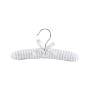 NEOVIVA Cotton Fabric Coat Hanger Set for Baby, Slim Striped Blue