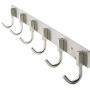 WEBI Heavy Duty SUS 304 Coat Rack Towel Hook Hanger Rail Bar, 6 Hooks, for Bedroom, Bathroom, Foyer, Hallway, Entryway, Great Home, Office Storage & Organization, Brushed Finish, 2 Packs,J-CF06-2