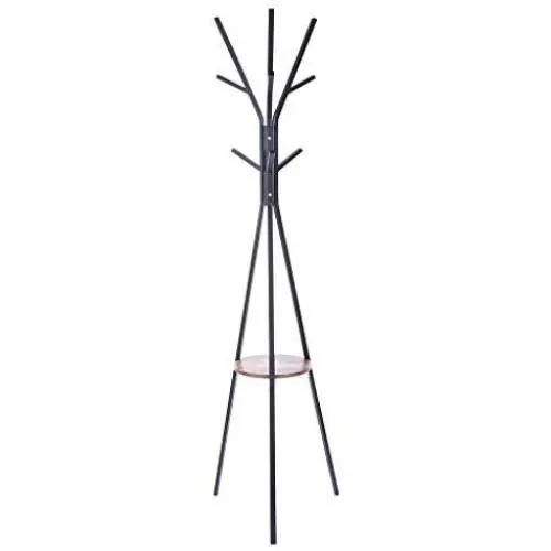 Aviat Coat Rack Free Standing Holder,Antlers Shaped&Stylish&Sturdy,Hallway/Entryway/Display Hall Coat Hanger Stand Storage Shelf for Clothes, Suits,Shoes,Bag Scarf[Ship from USA] (Black)