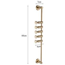 Barture-Coat rack Clothes Stand Hangers Wall Brass Multiple Hooks Entryway Storage Shelf Creative Style (Size : 5 Hooks)