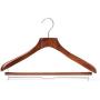 HNIWDJ Set of 2, Clothes Hangers Wide Shoulders No Traces Beech Coat Hangers Indoor Airer Wooden Solid Wood Clothes Hangers (Color : A, Size : 2 Pack)